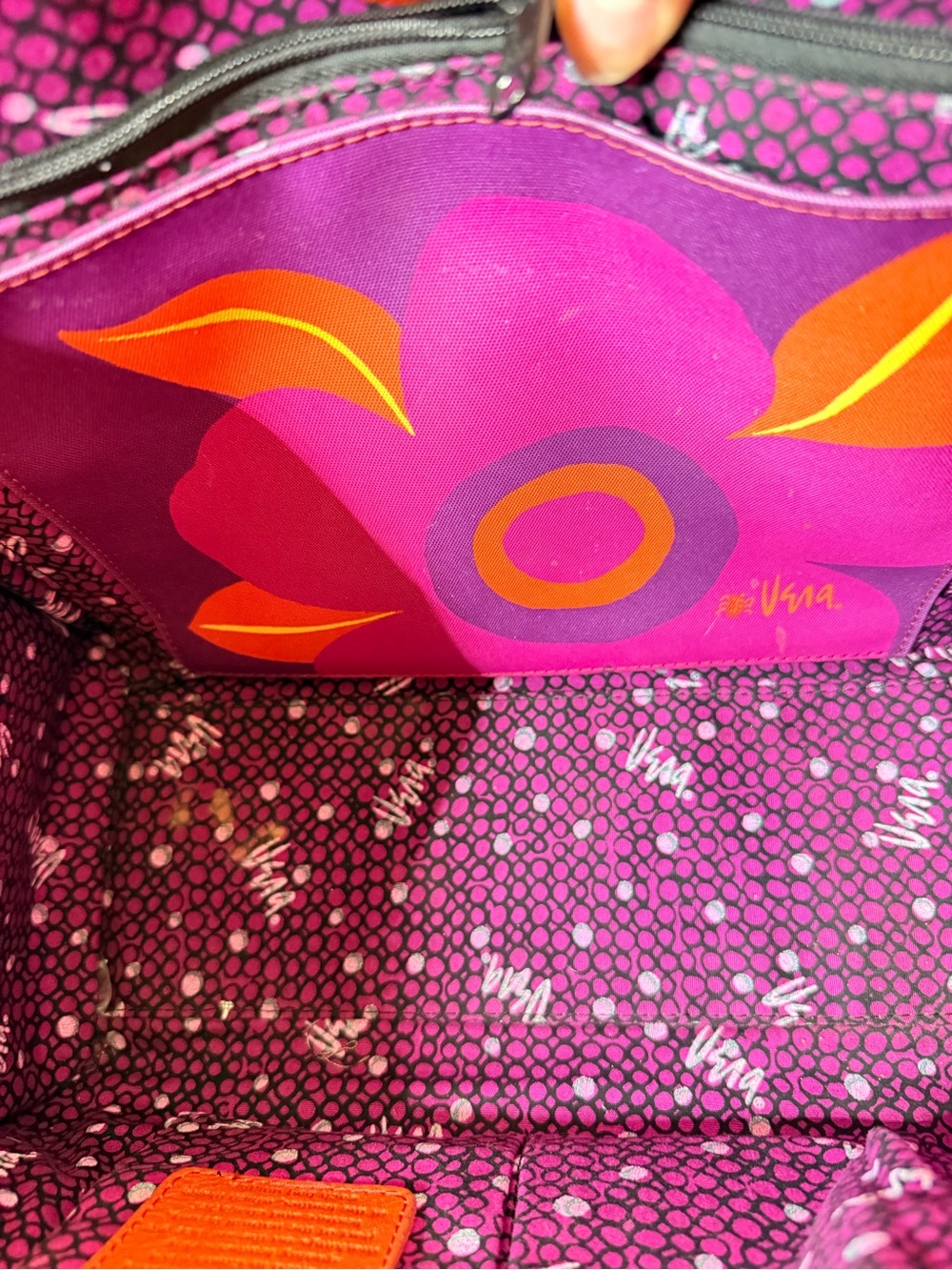 Brighton and Vera Collab Floral Canvas Tote Bag with scarf and coin pouch set - Picture 5 of 9